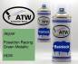 Preview: Jaguar, Poseidon Racing Green Metallic, HDW: 400ml Sprühdose + 400ml Klarlack - Set, von ATW Autoteile West.
